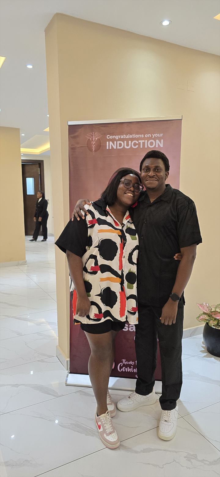Osaro and Achi together at an induction celebration